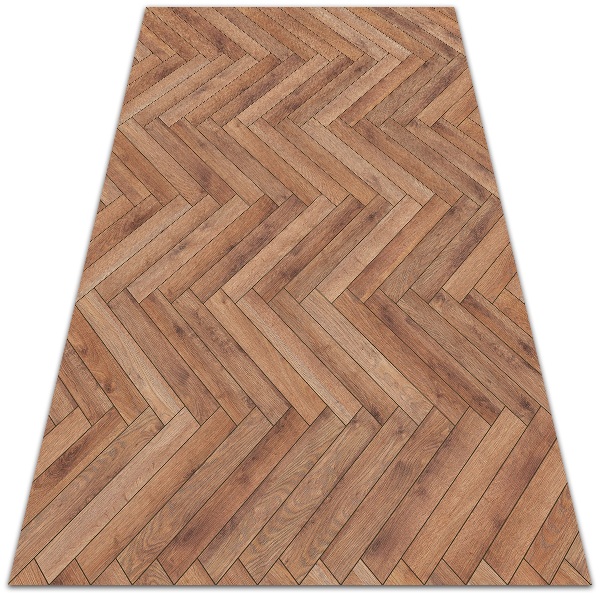 Fashionable vinyl rug Herringbone parquet