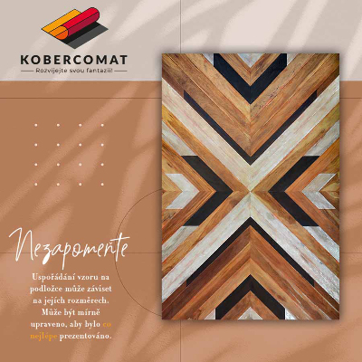 Fashionable vinyl rug Herringbone parquet