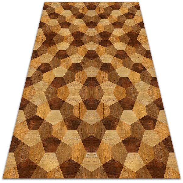 Vinyl floor rug Parquet geometry