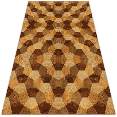 Vinyl floor rug Parquet geometry