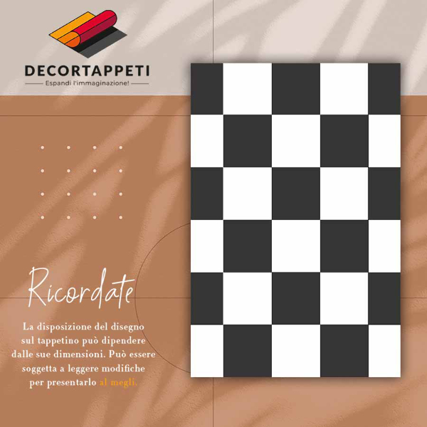 Interior vinyl floor mat chessboard
