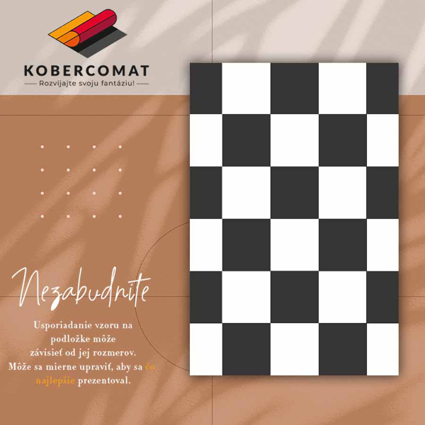 Interior vinyl floor mat chessboard