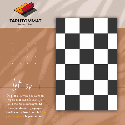 Interior vinyl floor mat chessboard