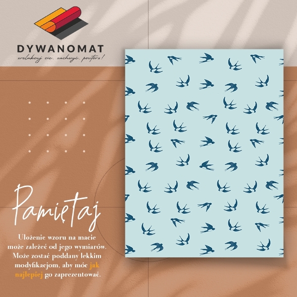 Interior PVC rug Swallows