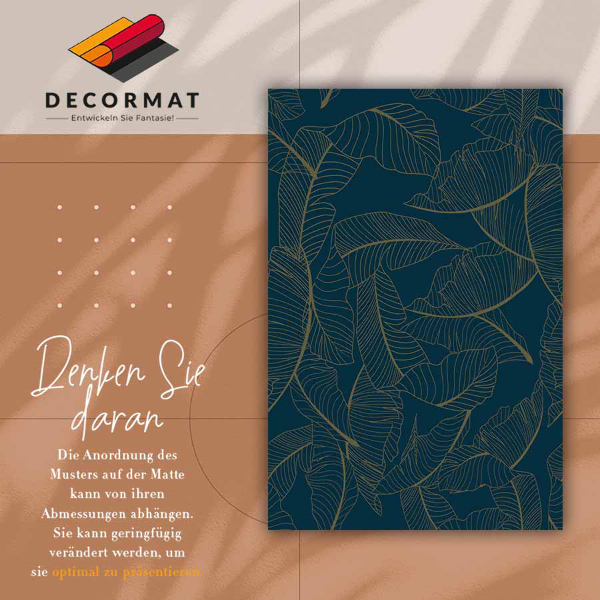 Vinyl floor mat Leaf skeleton