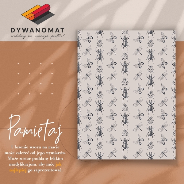 Universal vinyl rug Various insects