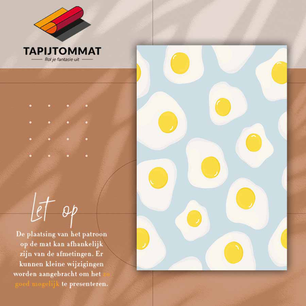 Interior PVC rug Fried eggs