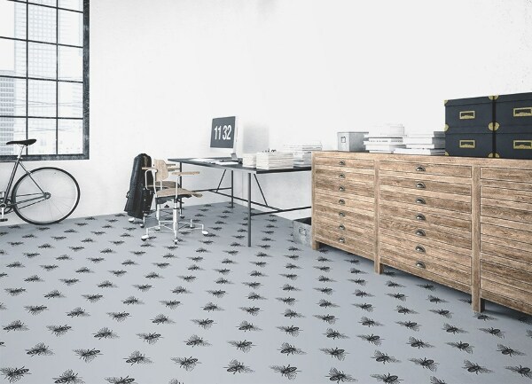 Indoor vinyl rug Worms