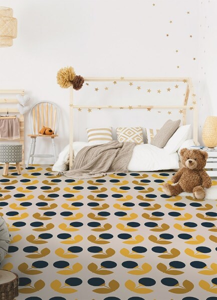 Universal vinyl carpet Repeatable flowers