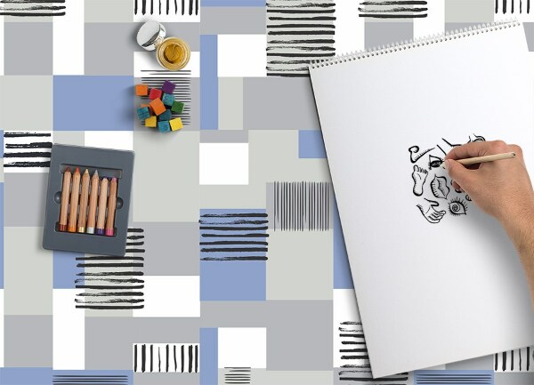 Vinyl floor rug Geometric rectangles