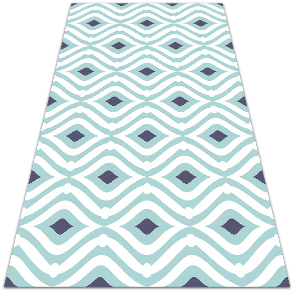 Indoor vinyl PVC carpet Geometric waves