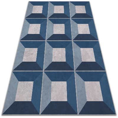 Indoor vinyl PVC carpet Cubist shapes