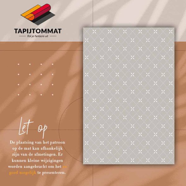 Fashionable vinyl rug Delicate crosses