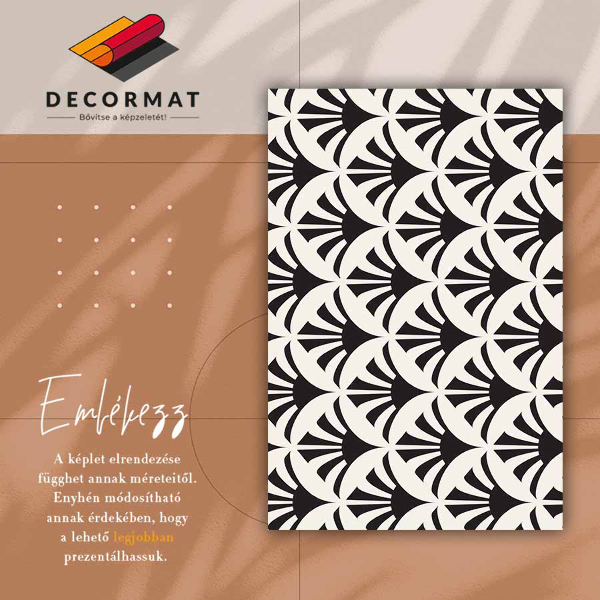 Universal vinyl carpet Geometric leaves