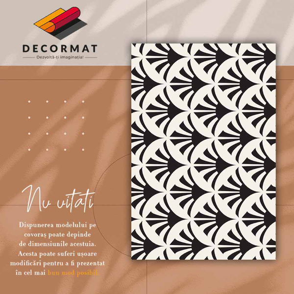 Universal vinyl carpet Geometric leaves