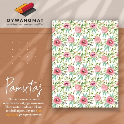 Universal vinyl carpet Watercolor roses