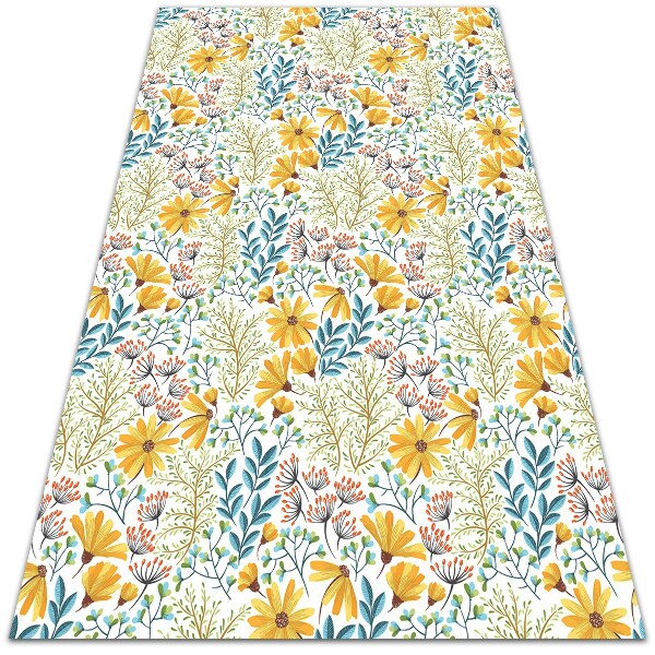 Universal vinyl rug Spring flowers