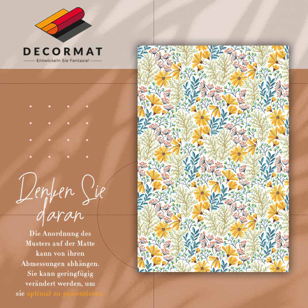 Universal vinyl rug Spring flowers