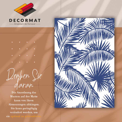 Vinyl floor mat Palm leaves