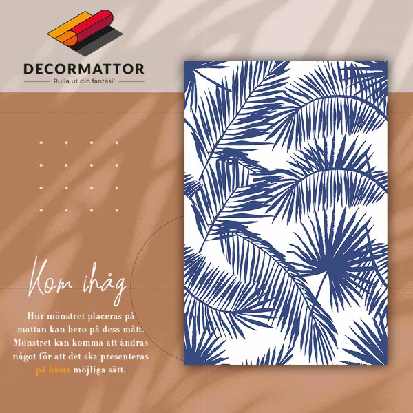 Vinyl floor mat Palm leaves