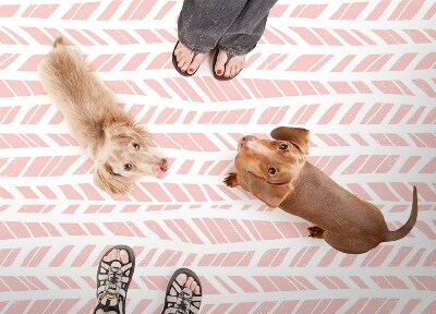 Universal vinyl carpet Geometric leaves