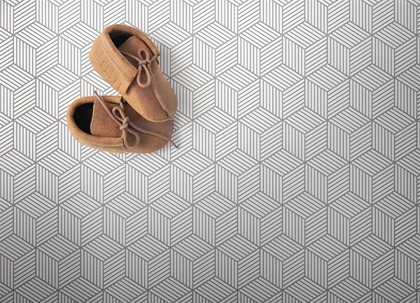 Universal vinyl carpet Geometric cube