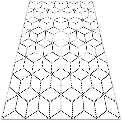 Vinyl floor rug Three-dimensional cubes
