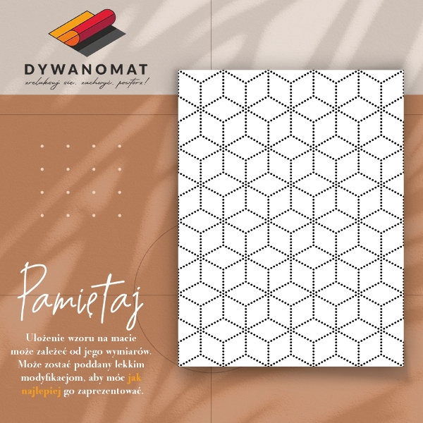 Vinyl floor rug Three-dimensional cubes