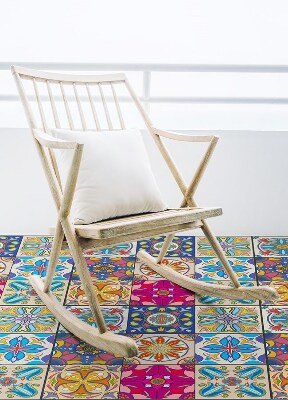 Fashionable vinyl rug Portuguese tiles