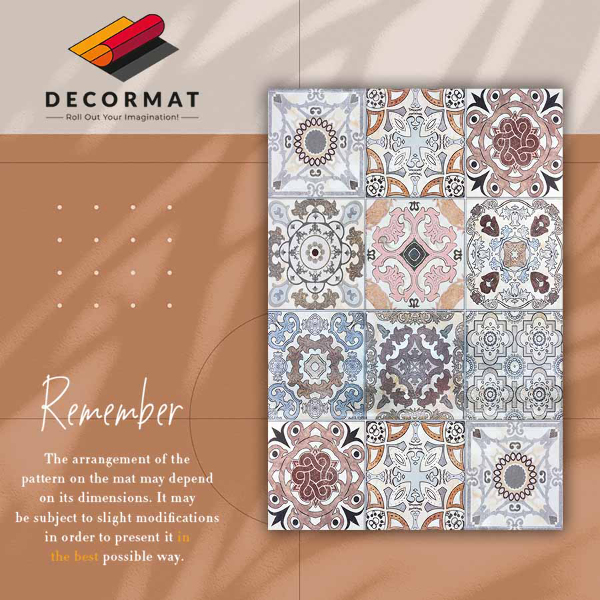 Fashionable vinyl rug Portuguese tiles
