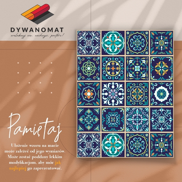Vinyl floor rug Portuguese tiles