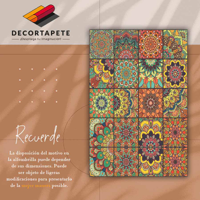 Fashionable vinyl rug Portuguese tiles