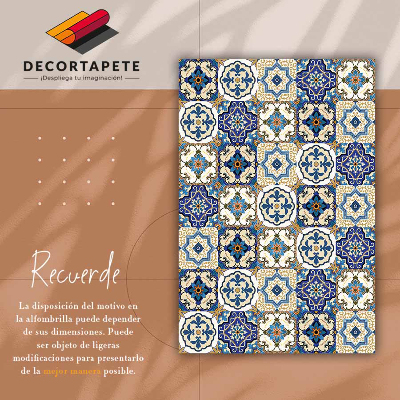 Fashionable vinyl rug Portuguese tiles