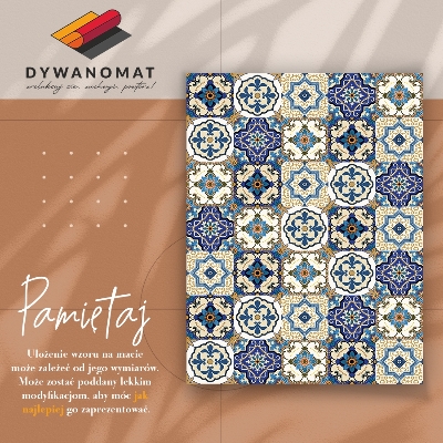 Fashionable vinyl rug Portuguese tiles