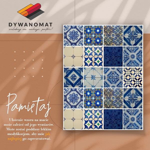 Indoor vinyl PVC carpet Moroccan tiles