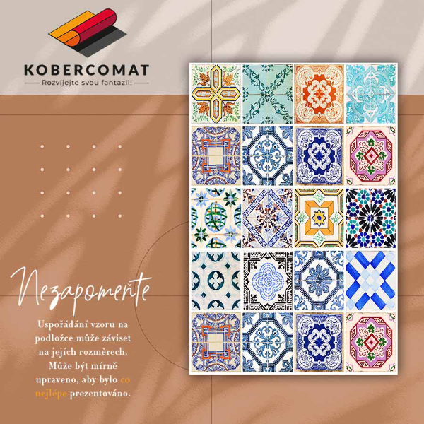 Indoor vinyl PVC carpet Greek tiles