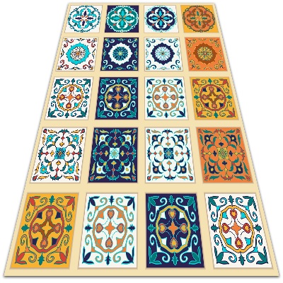 Indoor vinyl PVC carpet Greek tiles