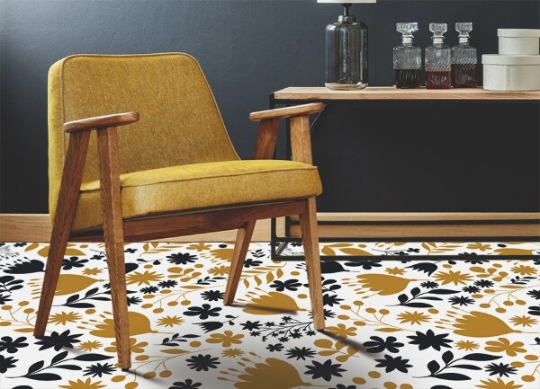 Interior PVC rug Little flowers