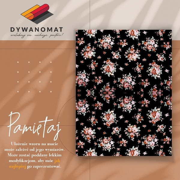 Universal vinyl rug Flower bouquets