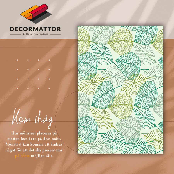 Vinyl floor rug Leaf skeleton