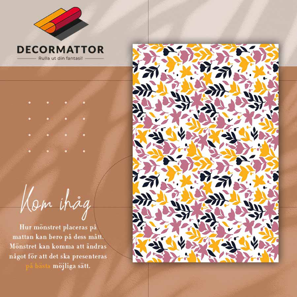 Interior PVC rug Abstract flowers