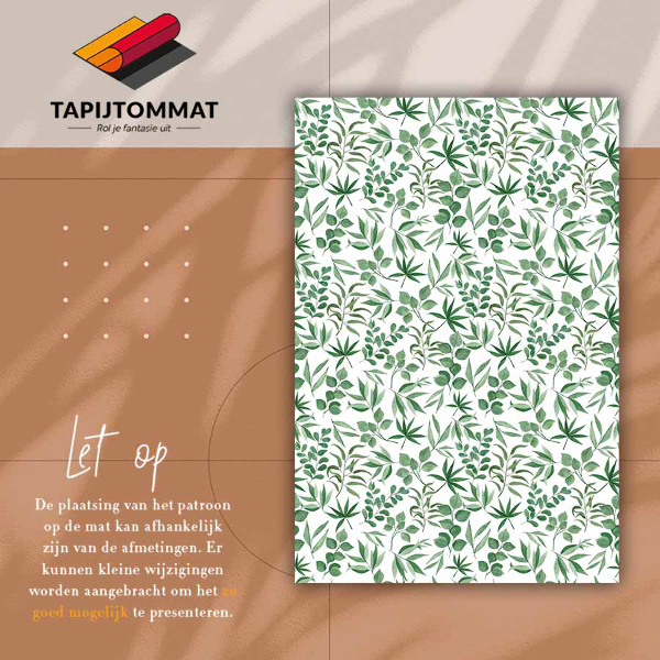 Universal vinyl rug Fine leaves