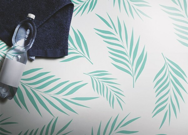 Indoor vinyl PVC carpet Hawaiian leaves