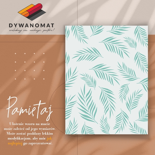 Indoor vinyl PVC carpet Hawaiian leaves