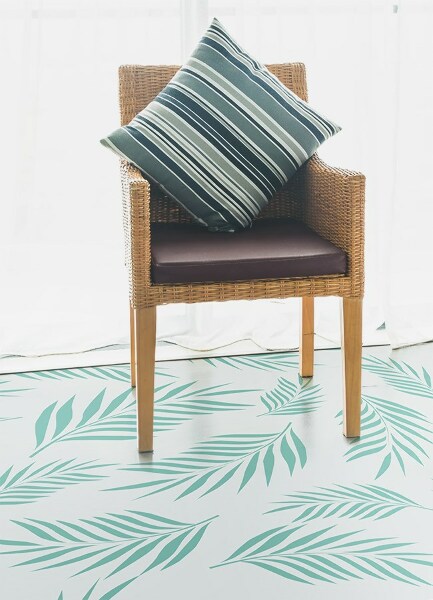 Indoor vinyl PVC carpet Hawaiian leaves