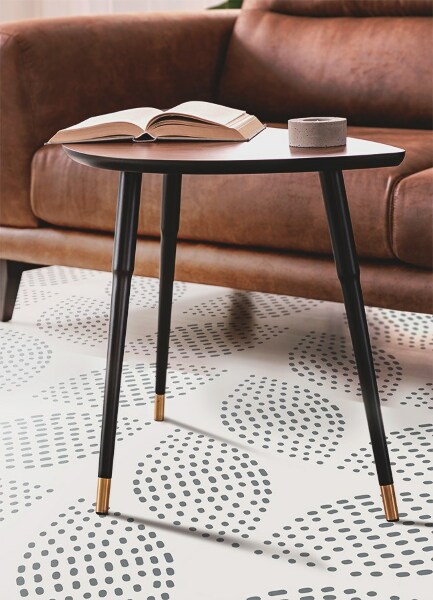 Indoor vinyl PVC carpet Polka dot flowers