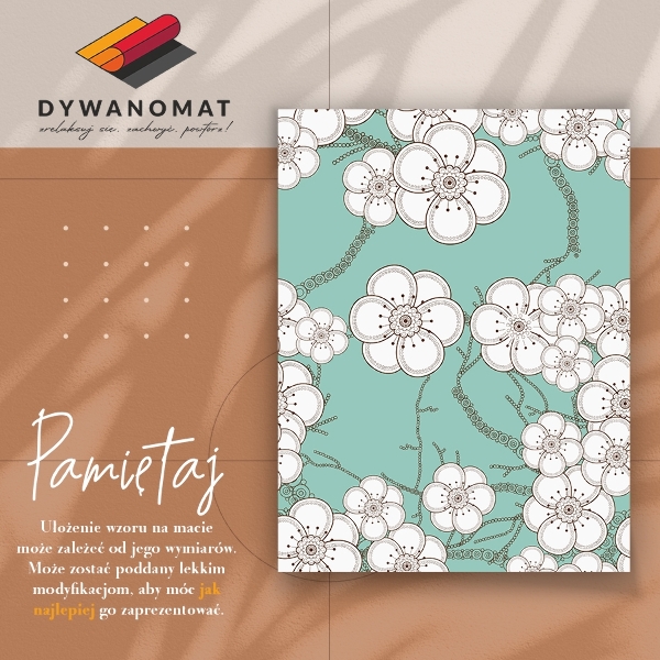 Fashionable vinyl rug Geometric buds
