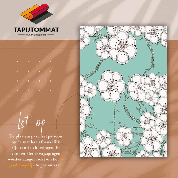 Fashionable vinyl rug Geometric buds
