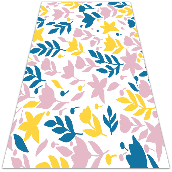 Vinyl floor mat Abstract flowers