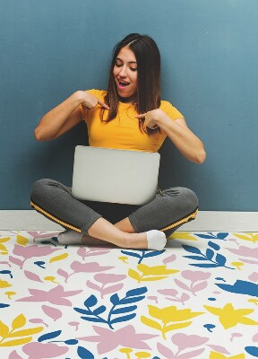 Vinyl floor mat Abstract flowers